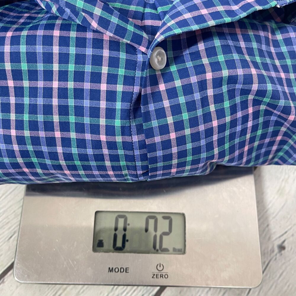 Vineyard Vines Performance Golf Shirt Mens XL Long Sleeve Wicking Plaid Gingham - Picture 8 of 8